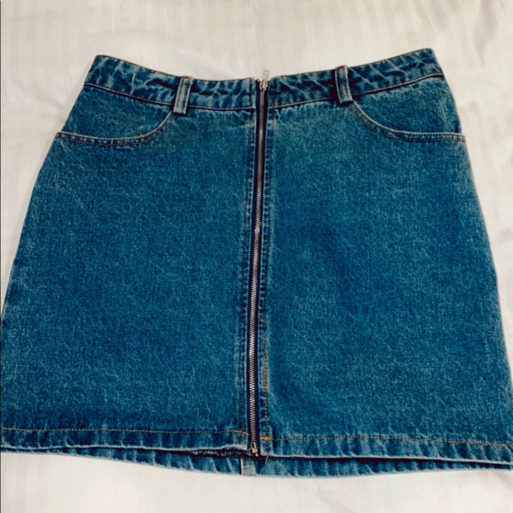 Wild honey jean skirt.